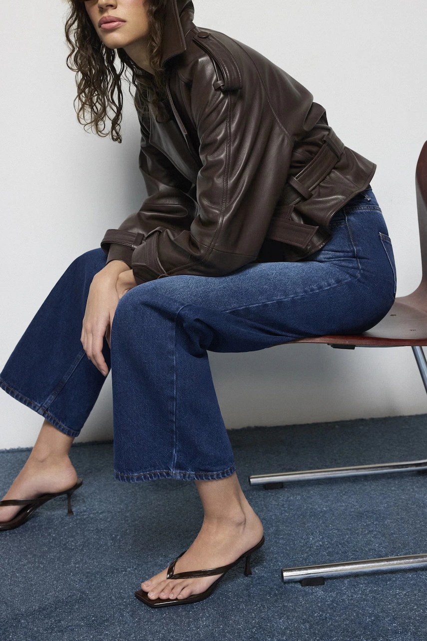 Blugi din bumbac answear.LAB cu talie înaltă Blugi din bumbac answear.LAB cu talie înaltă