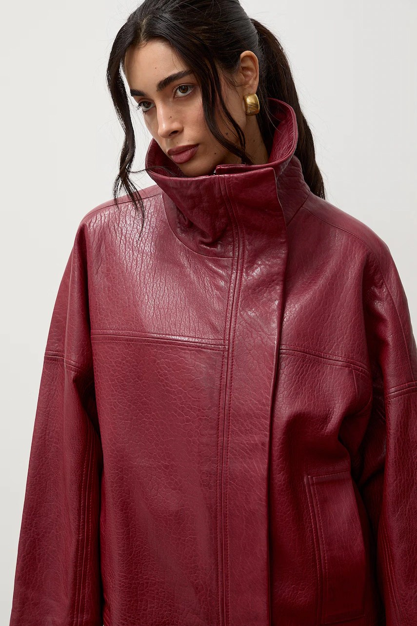 Geacă oversize din piele pentru femei – Answear.LAB Geacă oversize din piele pentru femei – Answear.LAB