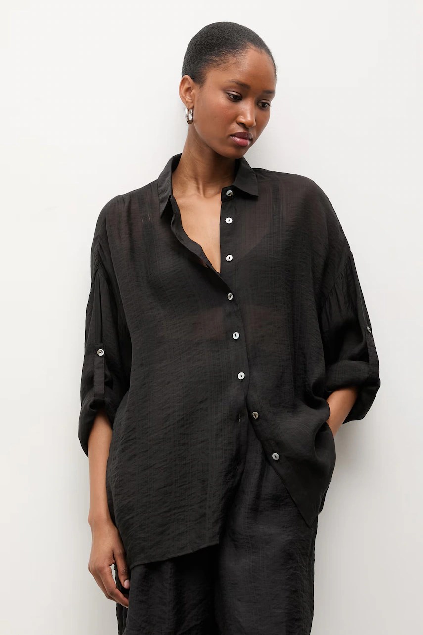 Cămașă answear.LAB din amestec de mătase Cămașă answear.LAB din amestec de mătase