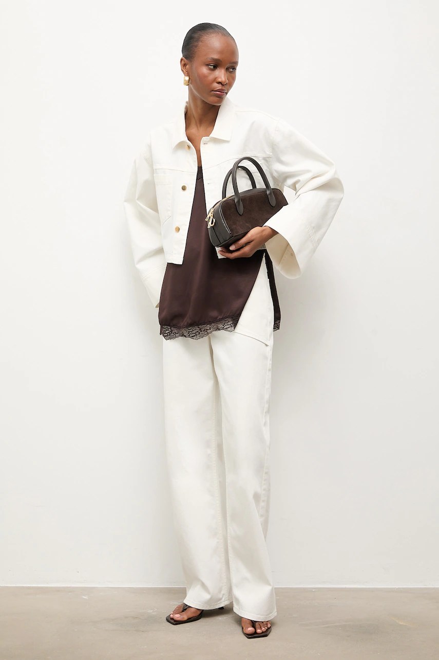 Jachetă din denim pentru femei answear.LAB, Unscripted Collection Jachetă din denim pentru femei answear.LAB, Unscripted Collection