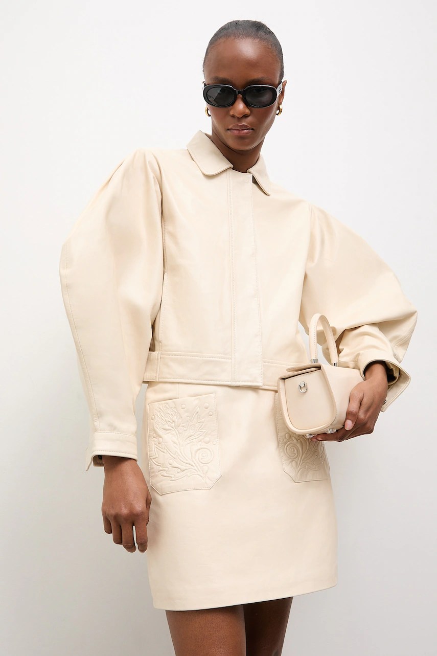 Jachetă din piele pentru femei answear.LAB LEYLANI Unscripted Collection Jachetă din piele pentru femei answear.LAB LEYLANI Unscripted Collection