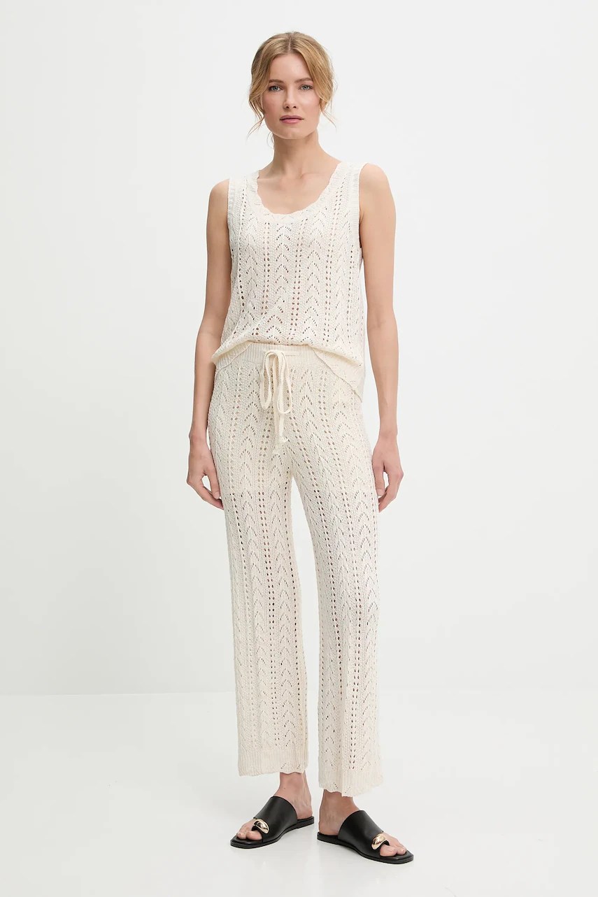 Set answear lab: bluză și pantaloni din bumbac Set answear lab: bluză și pantaloni din bumbac