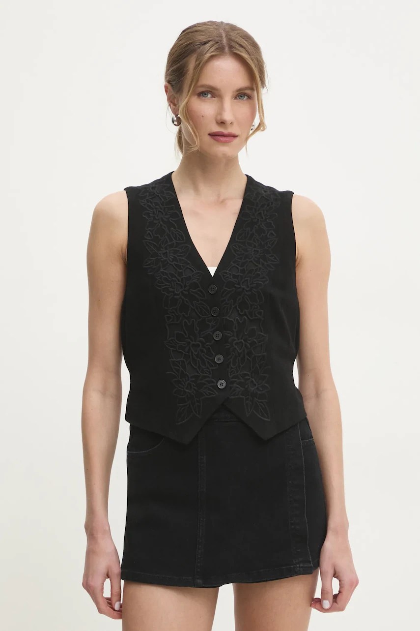 Vestă elegantă answear lab cu amestec de in Vestă elegantă answear lab cu amestec de in