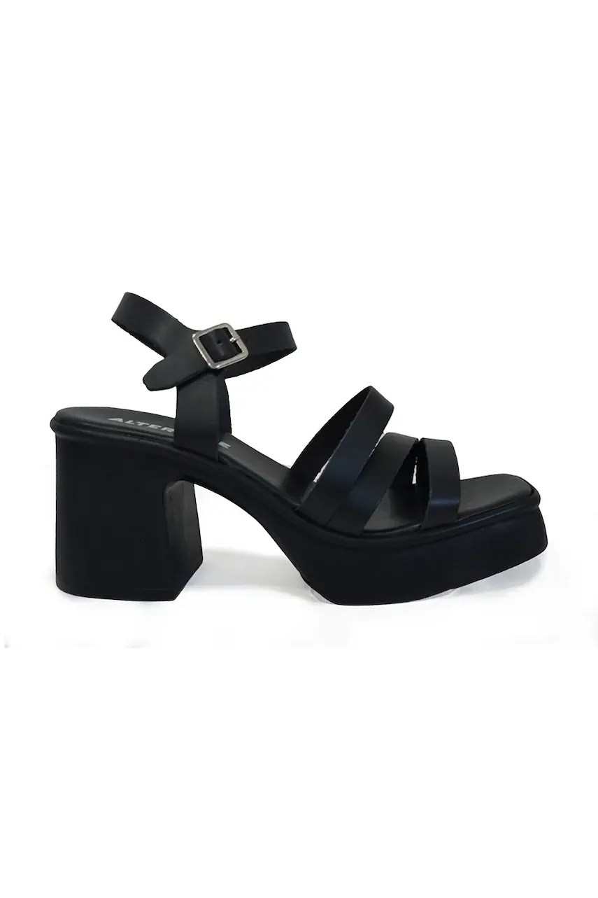 Sandale cu toc gros altercore Pia Black Sandale cu toc gros altercore Pia Black