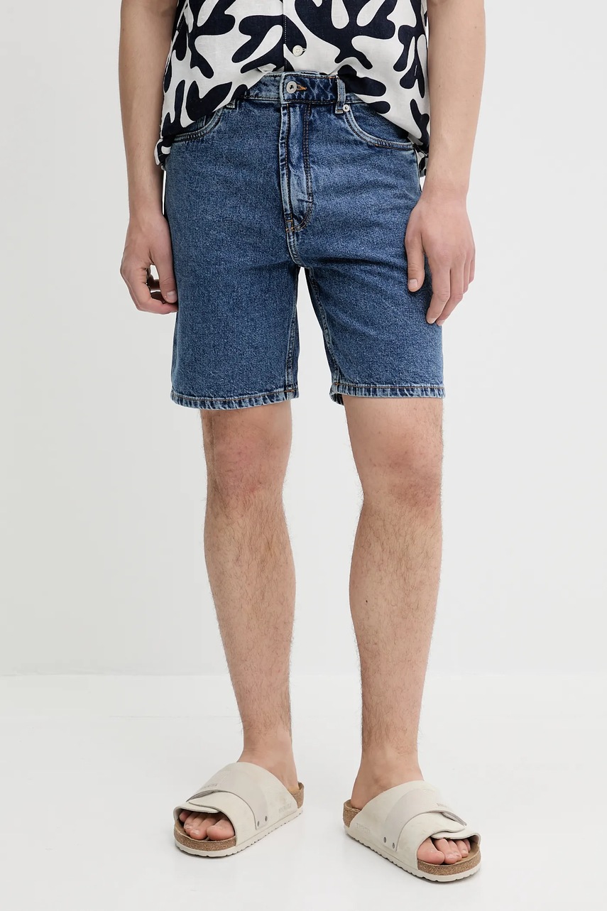 Pantaloni scurți din denim uni Pantaloni scurți din denim uni