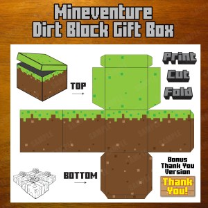 Minecraft Inspired Printable Favor Boxes Minecraft Inspired Printable Favor Boxes