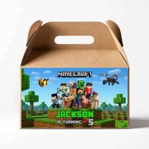 Minecraft Inspired Printable Favor Box Labels Minecraft Inspired Printable Favor Box Labels