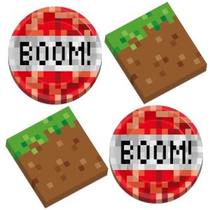 Minecraft Inspired Party Tableware Minecraft Inspired Party Tableware