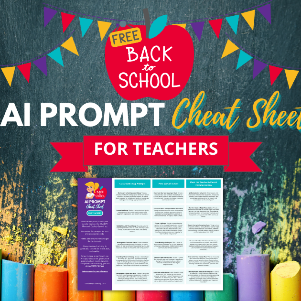 FREE Back to School AI Prompt Cheat Sheet for Teachers FREE Back to School AI Prompt Cheat Sheet for Teachers