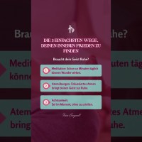 3 Wege, deinen inneren Frieden zu finden #Meditation #Achtsamkeit #Selbstfürsorge #shorts 3 Wege, deinen inneren Frieden zu finden #Meditation #Achtsamkeit #Selbstfürsorge #shorts