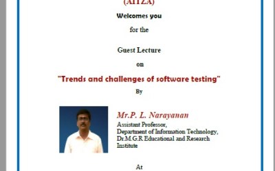 Guest Lecture on Trend and Challenges of Software Testing Guest Lecture on Trend and Challenges of Software Testing