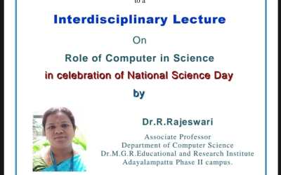 Interdisciplinary lecture on ” ROLE OF COMPUTER IN SCIENCE” Interdisciplinary lecture on ” ROLE OF COMPUTER IN SCIENCE”