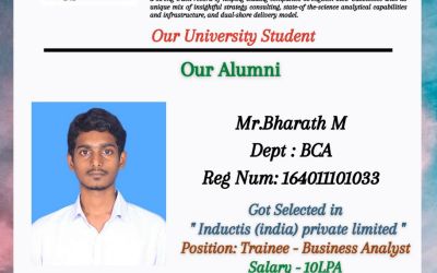 Placement Of Our Alumni Student At Inductis Pvt. Ltd. Placement Of Our Alumni Student At Inductis Pvt. Ltd.
