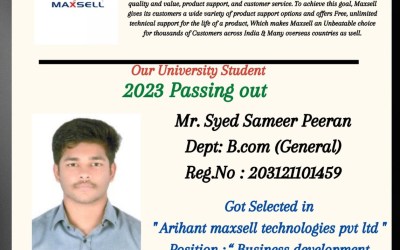 Placement of 2023 Passing Out Student in Arihant Maxwell Technologies Pvt Ltd Placement of 2023 Passing Out Student in Arihant Maxwell Technologies Pvt Ltd