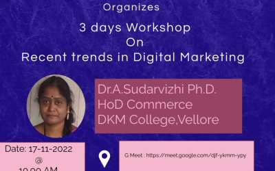 Wrokshop on Recent Trends in Digital Marketing Wrokshop on Recent Trends in Digital Marketing