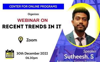 Webinar on Recent Trends in IT Webinar on Recent Trends in IT