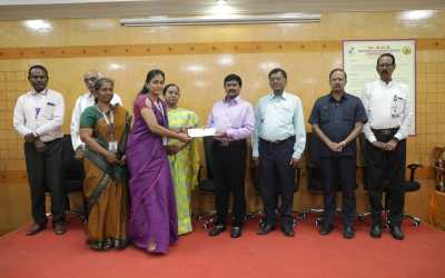 Our Staff Dr. C. Priya has been Awarded by Our President Our Staff Dr. C. Priya has been Awarded by Our President