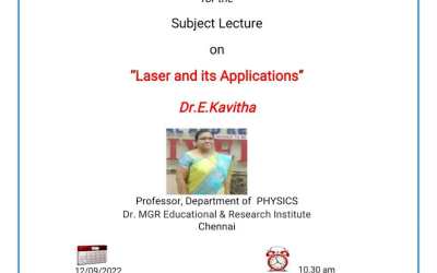 Guest lecture on “Laser and its applications ” Guest lecture on “Laser and its applications ”
