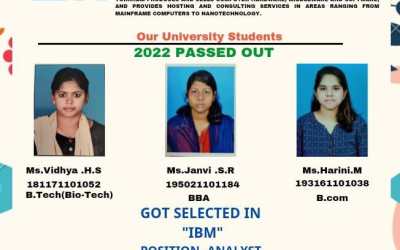 Placement Of 2022 Passed Out 3 Students At IBM Placement Of 2022 Passed Out 3 Students At IBM