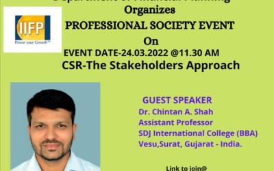 Professional Society Event on “CSR-The Stake Holders Approach” Professional Society Event on “CSR-The Stake Holders Approach”