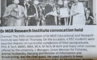 Dr. MGR Research Institute Convocation Dr. MGR Research Institute Convocation