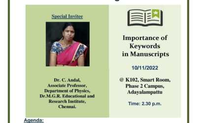 IMPORTANCE OF KEYWORDS IN MANUSCRIPTS IMPORTANCE OF KEYWORDS IN MANUSCRIPTS