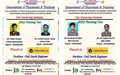 Placement Of 2022 Passing Out 32 Student At TalentServe. Placement Of 2022 Passing Out 32 Student At TalentServe.