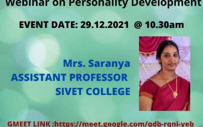 Webinar on Personality Development Webinar on Personality Development
