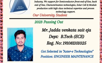 Placement of 2023 Passing Out Student in Aster-e Technologies Placement of 2023 Passing Out Student in Aster-e Technologies