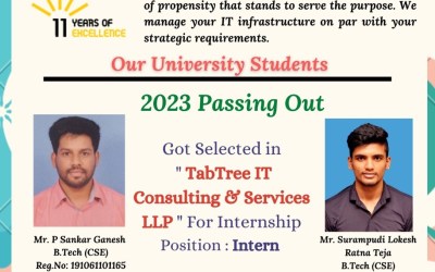 Placement Of 2023 Passing Out B.Tech Student At TabTree Placement Of 2023 Passing Out B.Tech Student At TabTree