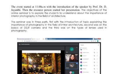 Report on Guest Lecture on Interior Photography Report on Guest Lecture on Interior Photography