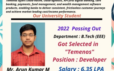 Placement of 2022 Passing out B. Tech EEE Student Placement of 2022 Passing out B. Tech EEE Student