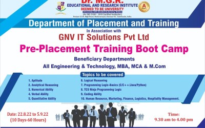 Pre-Placement training boot camp Pre-Placement training boot camp