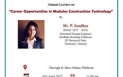 Alumni Lecture on Career Opportunities in Modular Construction Technology Alumni Lecture on Career Opportunities in Modular Construction Technology