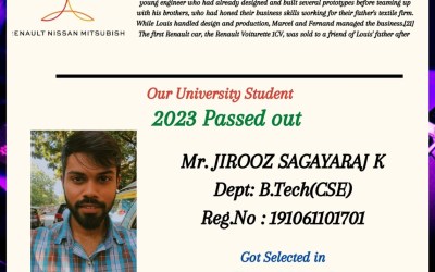 Placement of 2023 Passed Out Student in Renault Nissan Placement of 2023 Passed Out Student in Renault Nissan