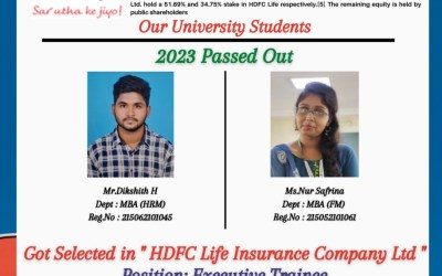 Placement of 2023 Passed Out Students in HDFC Life Insurance Company Ltd Placement of 2023 Passed Out Students in HDFC Life Insurance Company Ltd