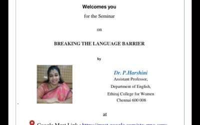Seminar on Breaking the Language Barrier Seminar on Breaking the Language Barrier