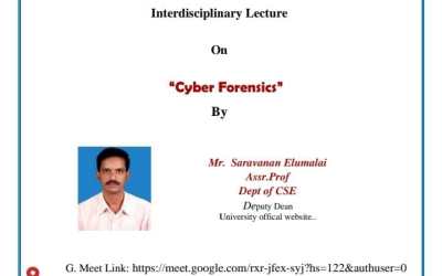 Interdisciplinary Lecture on Cyber Forensics Interdisciplinary Lecture on Cyber Forensics