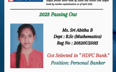 Placement of 2023 Passing Out Student Selected in HDFC Bank Placement of 2023 Passing Out Student Selected in HDFC Bank