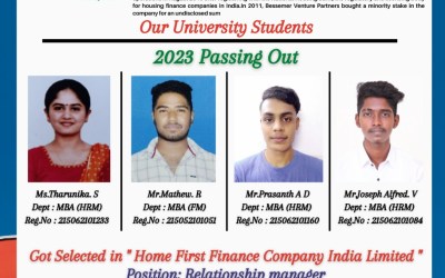 Placement for 2023 Passing Out Students in Homefirst Finance Company India Limited Placement for 2023 Passing Out Students in Homefirst Finance Company India Limited