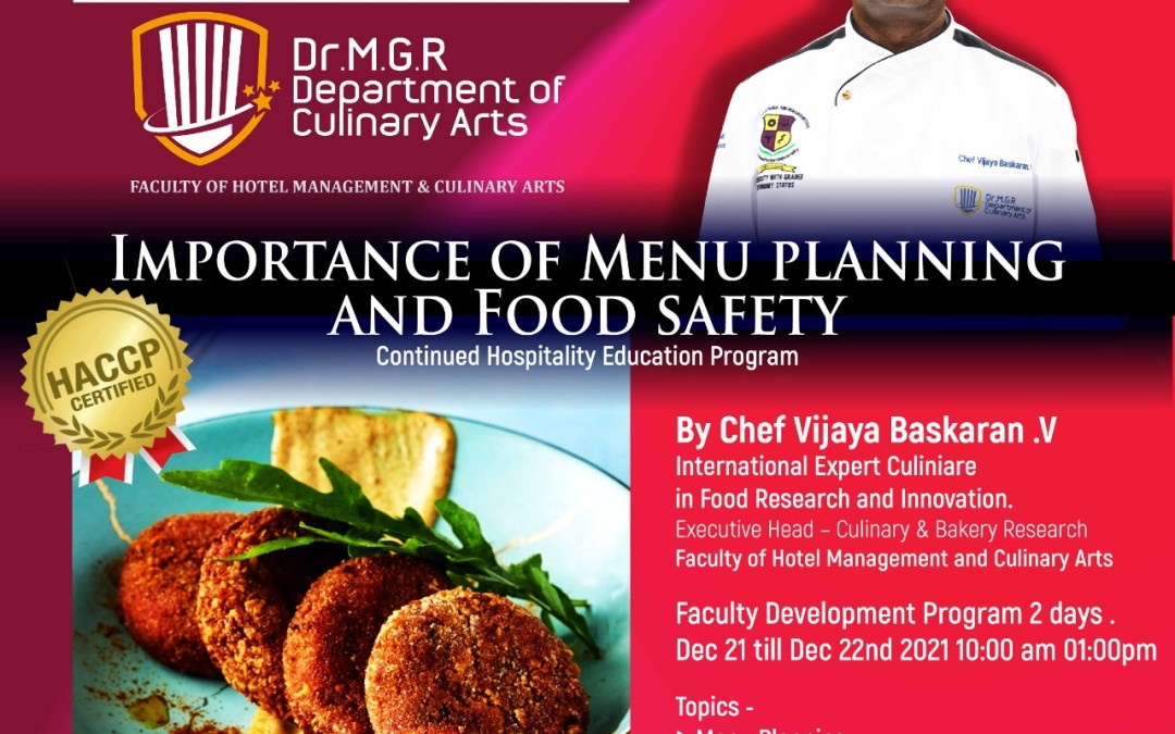 Importance of Menu Planning and Food Safety Importance of Menu Planning and Food Safety