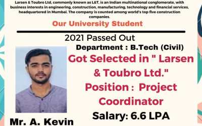Placement of 2021 Passed out Student Placement of 2021 Passed out Student