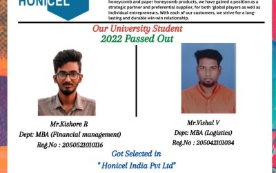 Placement of 2022 passed out 2 MBA students in Honicel India Pvt. Ltd. Placement of 2022 passed out 2 MBA students in Honicel India Pvt. Ltd.
