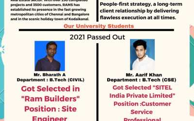 Placement of B. Tech 2021 Passed out Students Placement of B. Tech 2021 Passed out Students