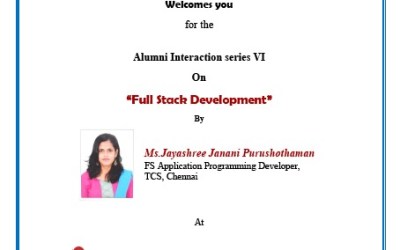 Alumni Interaction Series VI on Full Stock Development Alumni Interaction Series VI on Full Stock Development