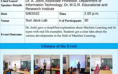 “Introduction to Machine Learning” Event Report “Introduction to Machine Learning” Event Report