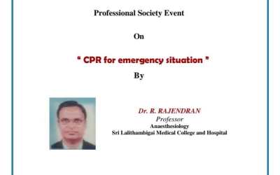 Professional Society Event on CPR for Emergency Situation Professional Society Event on CPR for Emergency Situation