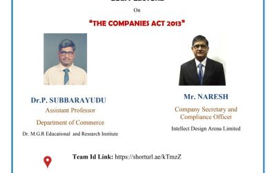 Guest Lecture on The Companies Act 2013 Guest Lecture on The Companies Act 2013