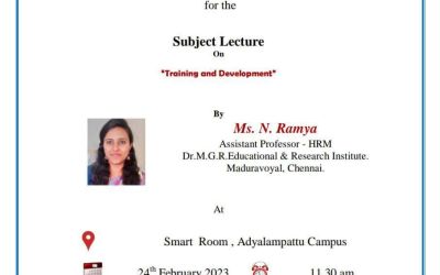 Subject Lecture On Training and Development Subject Lecture On Training and Development