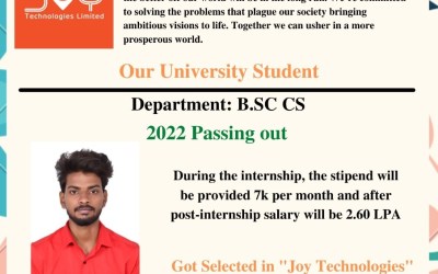 Placement of 2022 Passing Out B. Sc. CS Student Placement of 2022 Passing Out B. Sc. CS Student